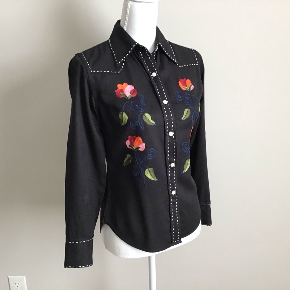 RARE Early 2000s Vintage Western Embroidered Shirt ASO Lorelai in Gilmore Girls - Picture 9 of 12